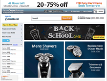 Tablet Screenshot of norelco.factoryoutletstore.com